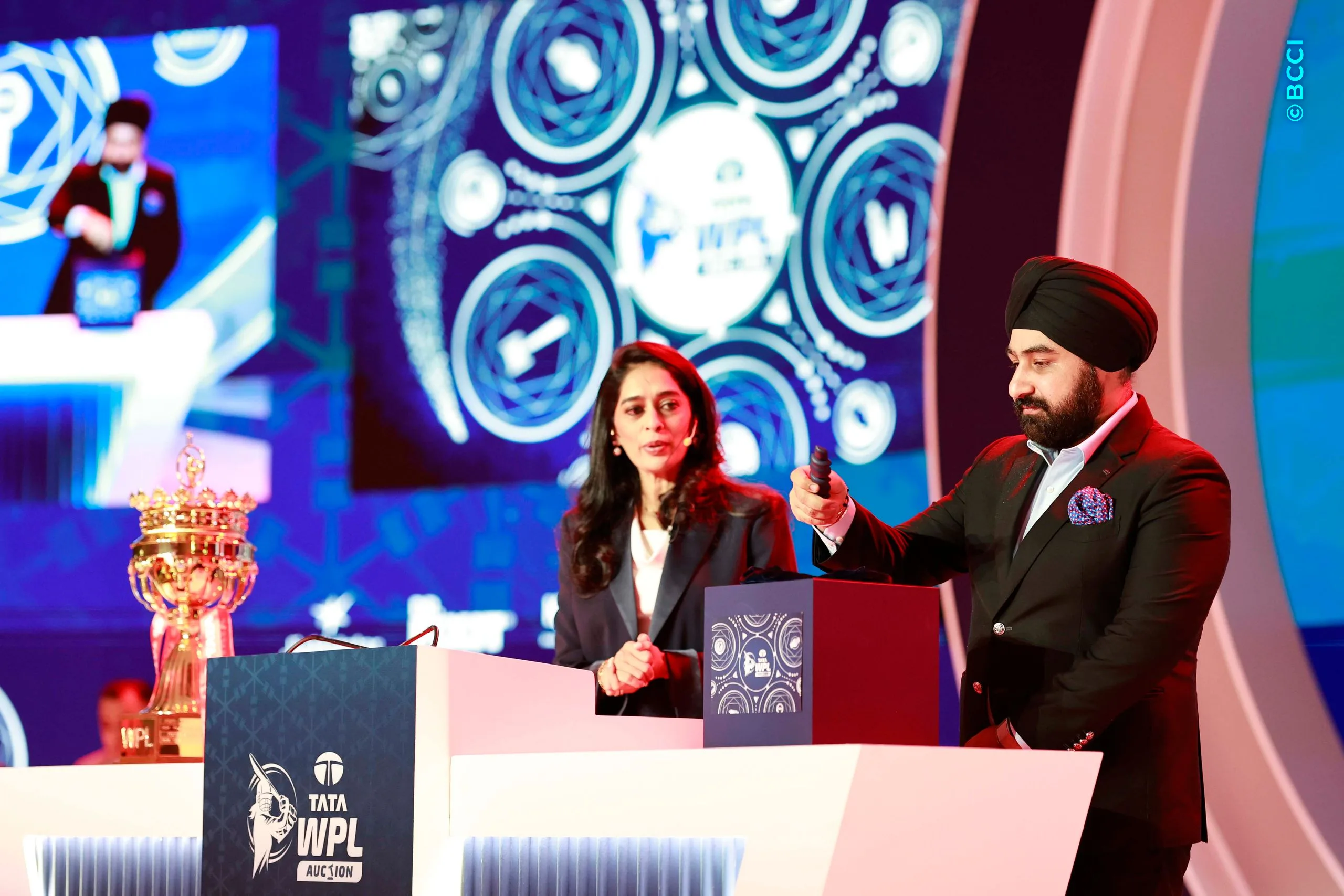 Prabhtej Bhatia, Joint Secretary, Board of Control for Cricket in India (BCCI) during the Women's Premier League Auction, held at Grand Hyatt Kochi Bolgatty, Kochi, India on 28th October 2026.Photo: Deepak Malik / CREIMAS for BCCI