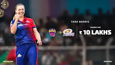 Tara Norris traded to Mumbai Indians from UP Warriorz
