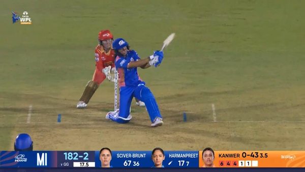 six-eliminator-mumbai-indians-vs-gujarat-giants-wpl-2025-harmanpreet-kaur-six-6369971307112.Click to read full article.