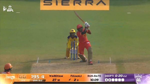 six-match-2-up-warriorz-vs-gujarat-giants-wpl-2026-bharti-fulmali-six-6387521592112.Click to read full article.