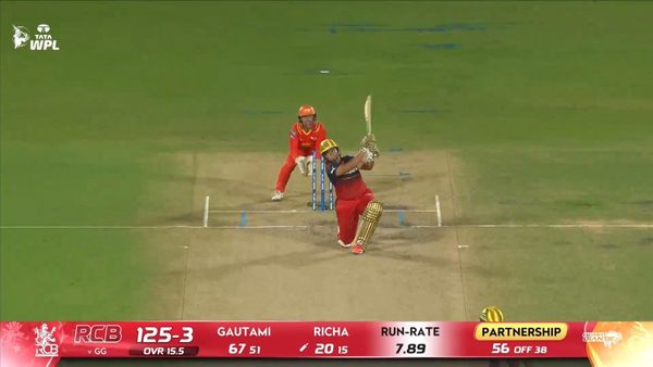 six-match-12-gujarat-giants-vs-royal-challengers-bengaluru-wpl-2026-richa-ghosh-six-6387943193112.Click to read full article.